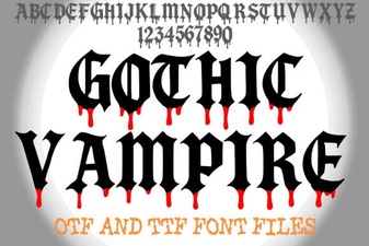 Gothic Font Styles for Dark Theme Design