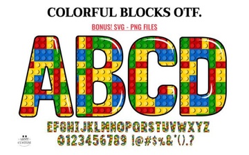 Build Creativity with Colorful Blocks Font Projects