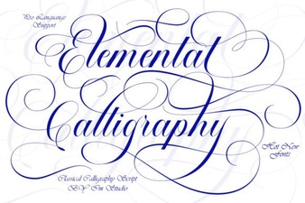 Elemental Calligraphy Fonts for Creative Design Projects